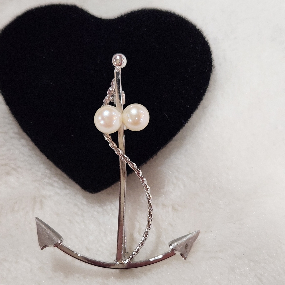DCE Curtus Vintage Sterling Anchor Brooch Pin